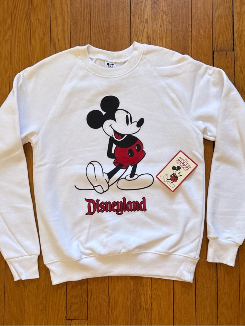 SOLD OUT Disney White Crewneck Sweatshirt with Mickey Graphic